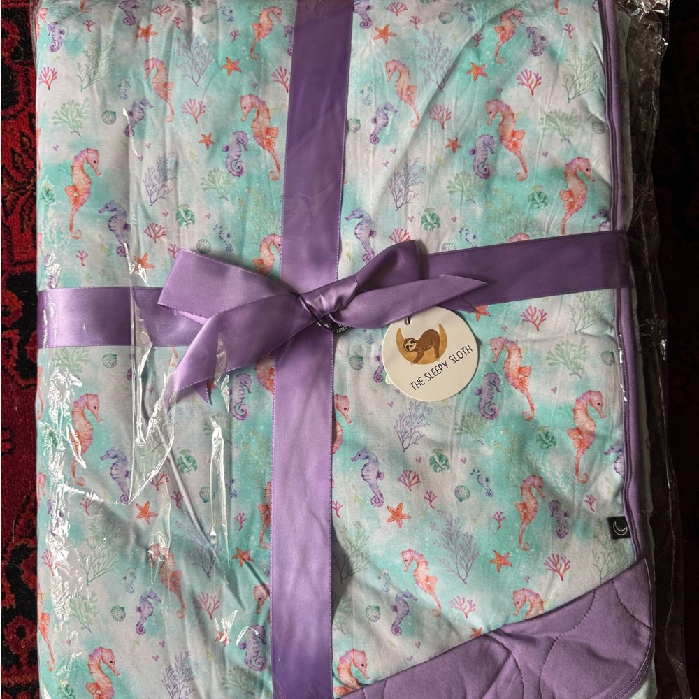 Seahorsin’ Around Adult Blankie